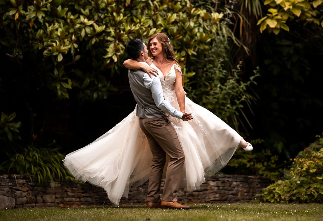 Couple in secret garden