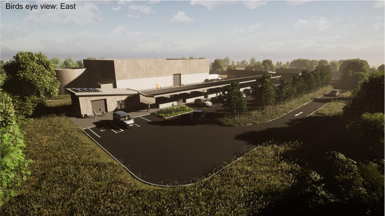 Artist&#39;s impression of Blandford Waste Management Centre