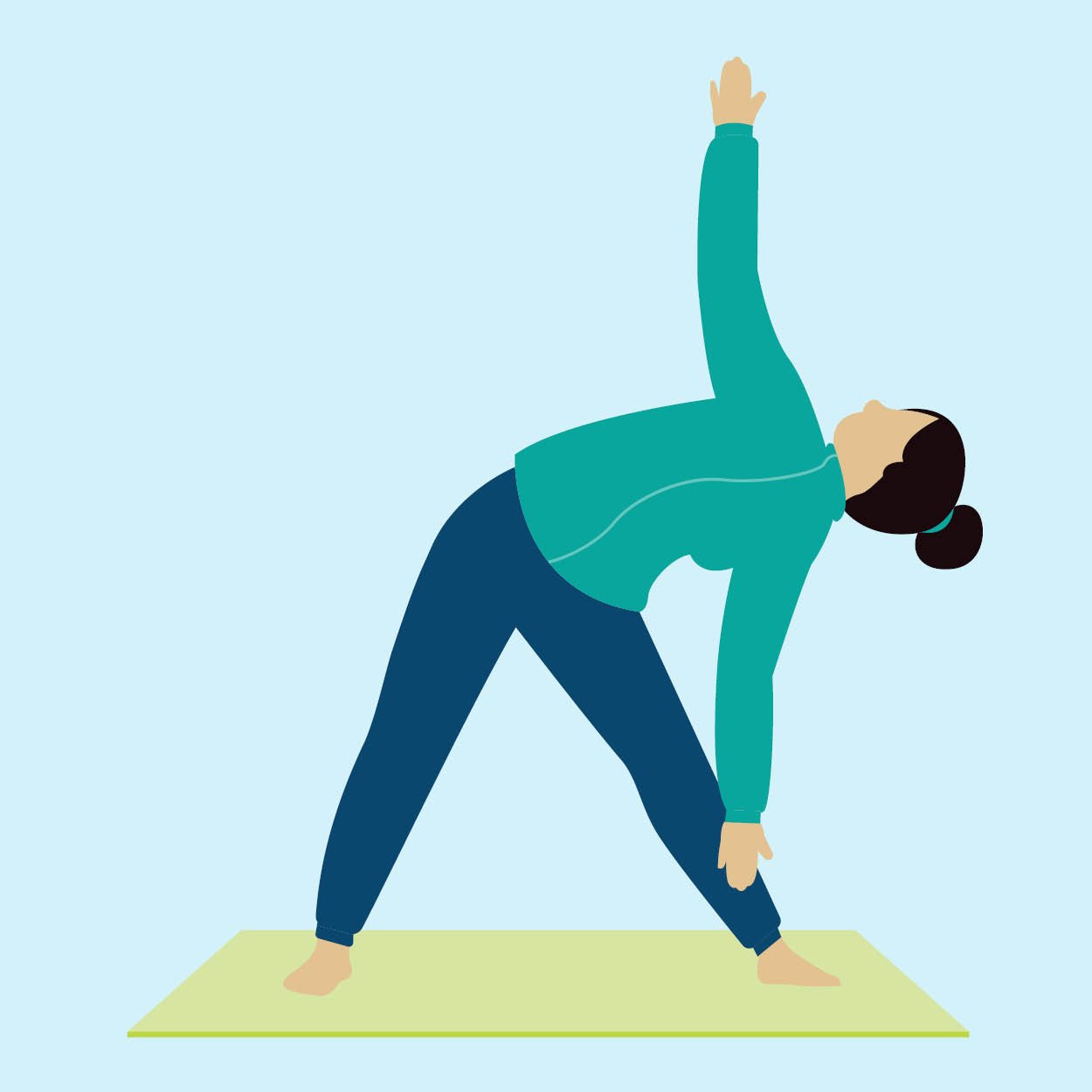 A lady doing a yoga pose